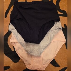 Source Unknown Black, Gray, and Pink Panties Set